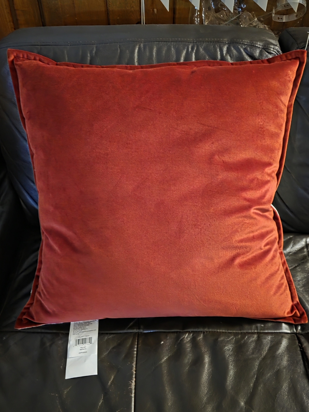 Brentwood Originals Velvet Deco Pillow Feather Down, New,  Red